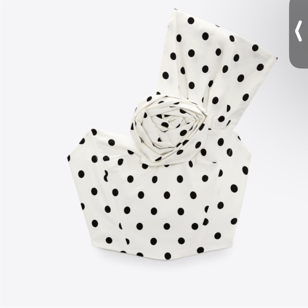 ZARA NEW ROSE POLKA DOT TOP